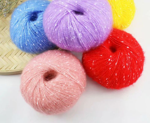 Anti Bacteria Durable Mohair Acrylic Blend Yarn , Breathable Wool And Silk Blend Yarn