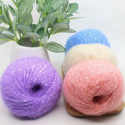 Anti Bacteria Durable Mohair Acrylic Blend Yarn , Breathable Wool And Silk Blend Yarn
